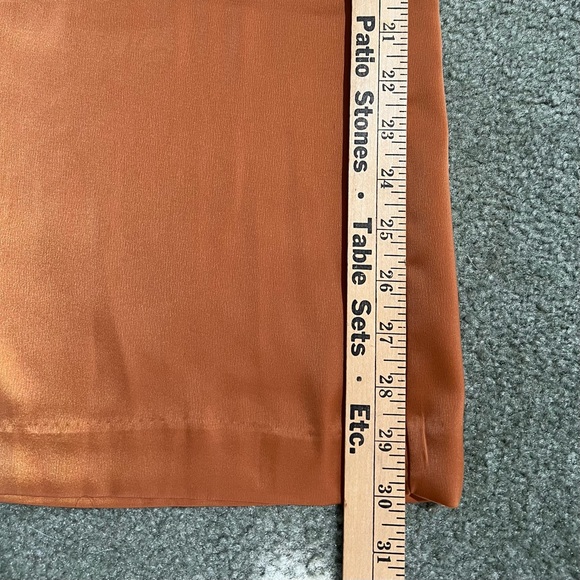 Elie Tahari Rust Wide Leg Satin Pants - Picture 9 of 10